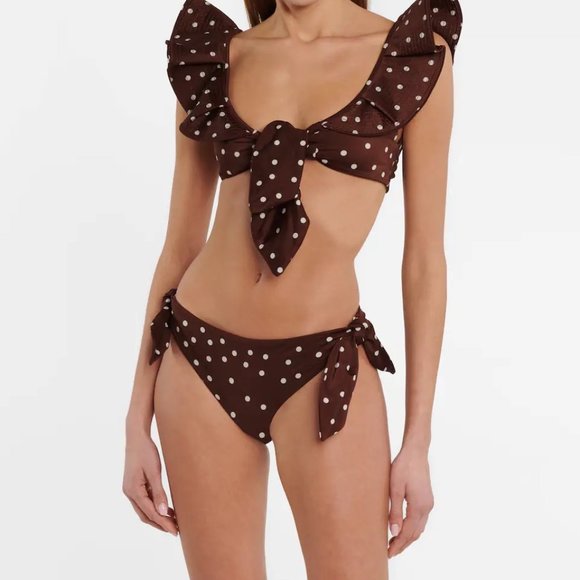 NEW WITH TAGS JOHANNA ORTIZ Rolling Hills polka-dot bikini top & bottom - Medium - Picture 1 of 14